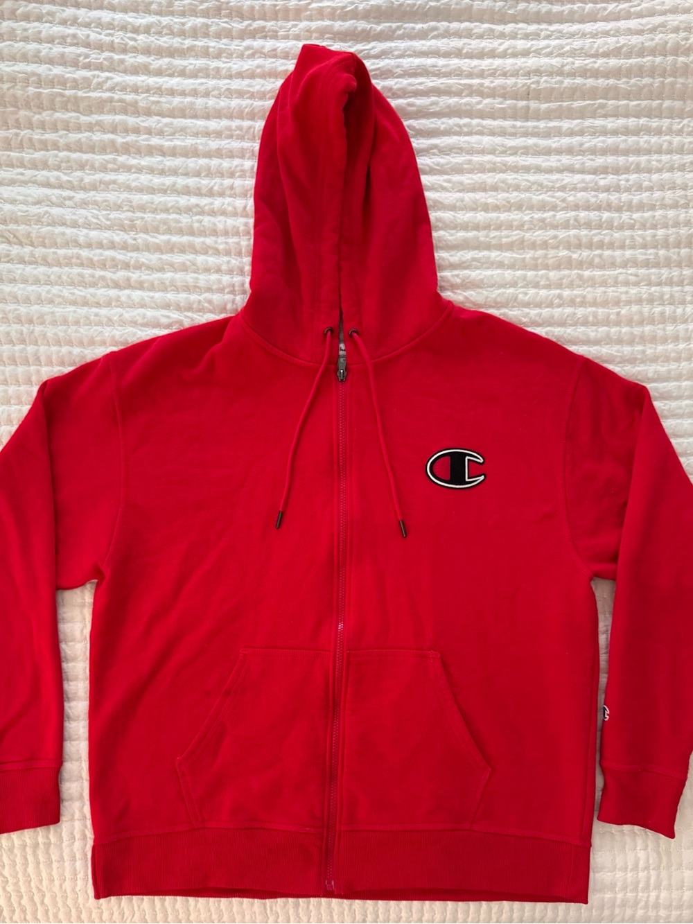 Champion red Big C branded zipper-front hoodie - Size XL